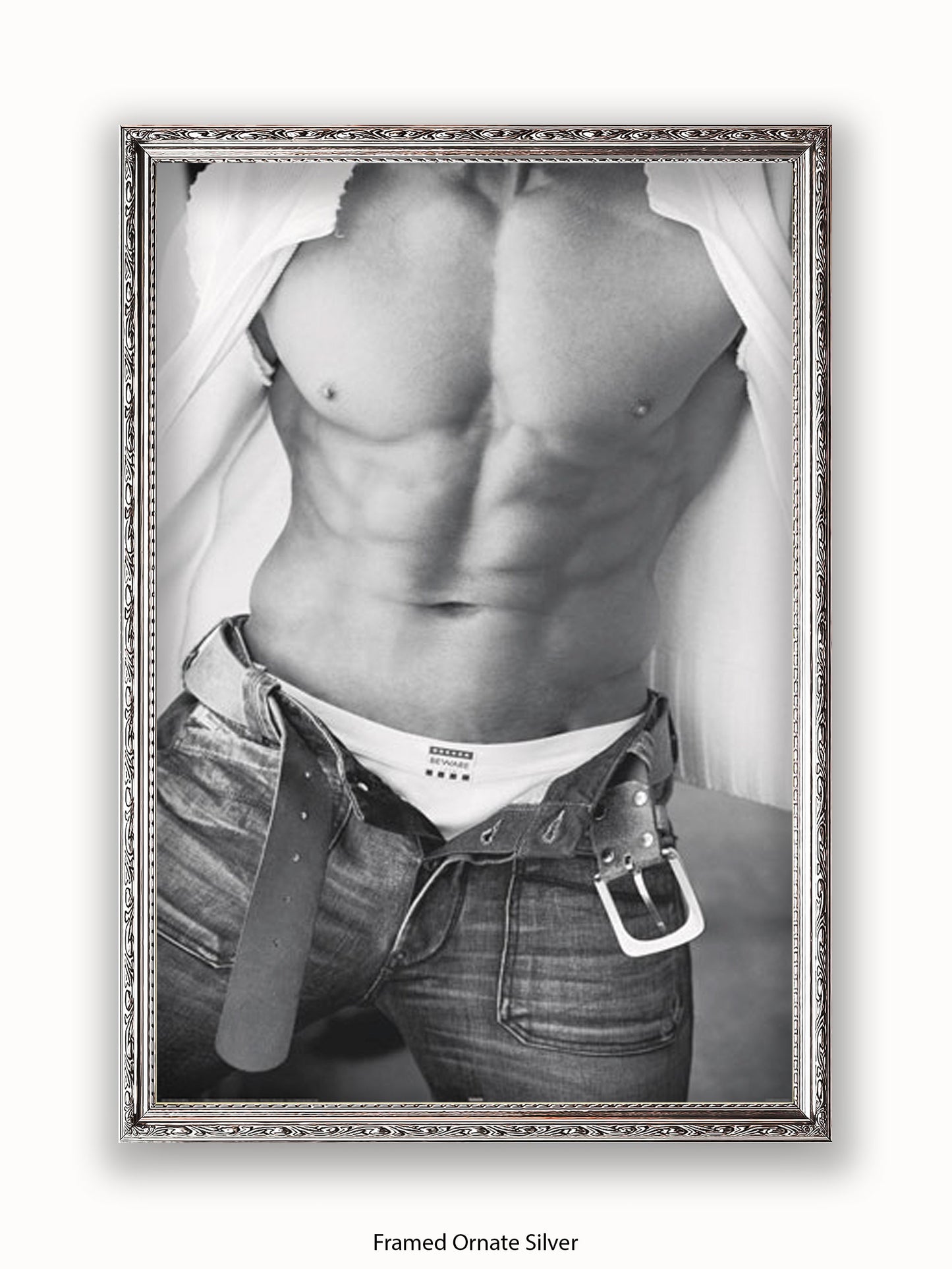 Sexy Man Black & White Torso II Poster