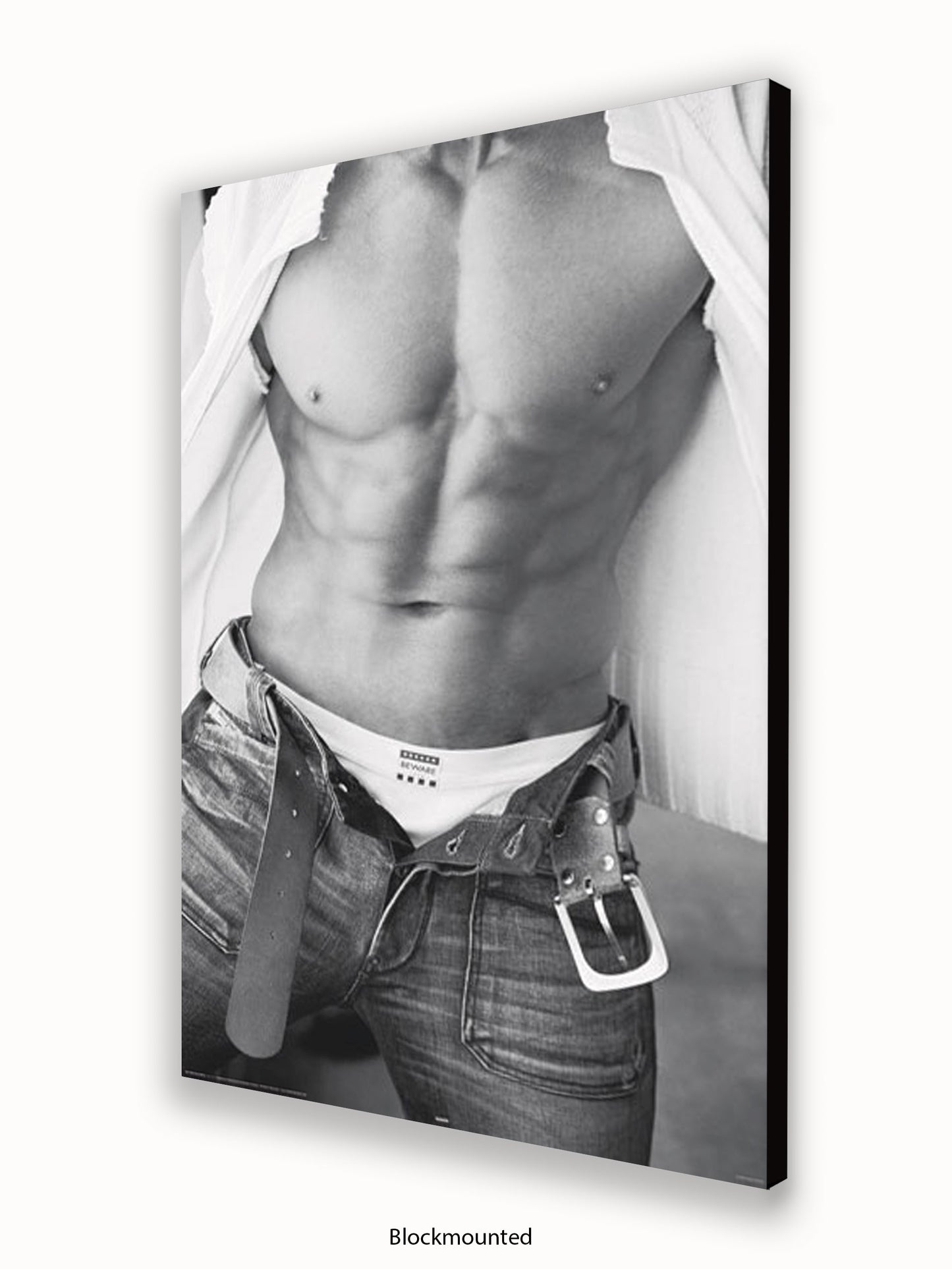 Sexy Man Black & White Torso II Poster