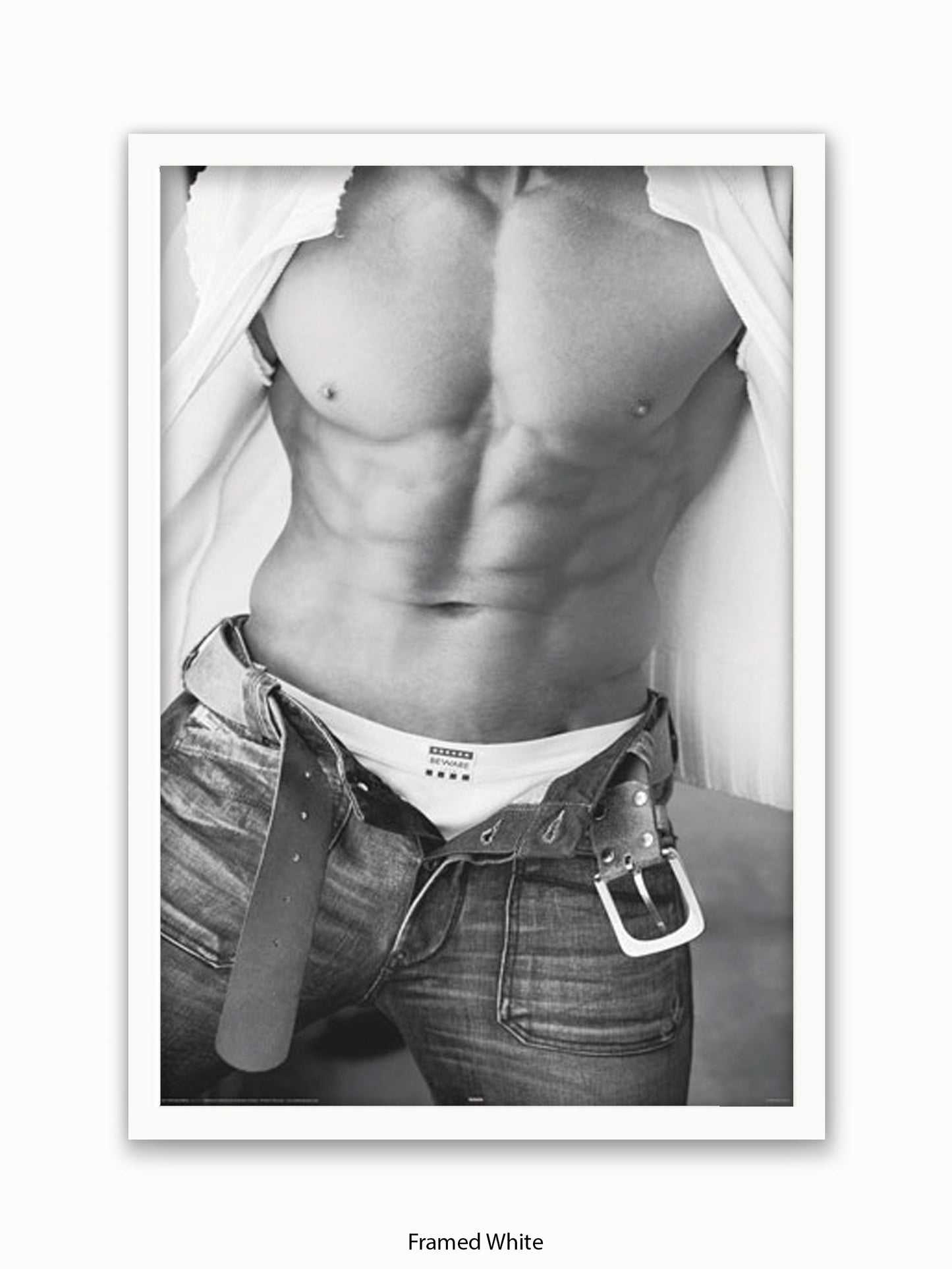 Sexy Man Black & White Torso II Poster