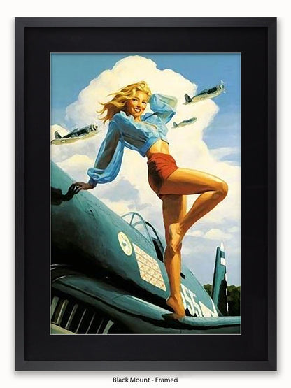 Hildebrandt Airplane Girl Poster