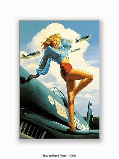 Hildebrandt Airplane Girl Poster