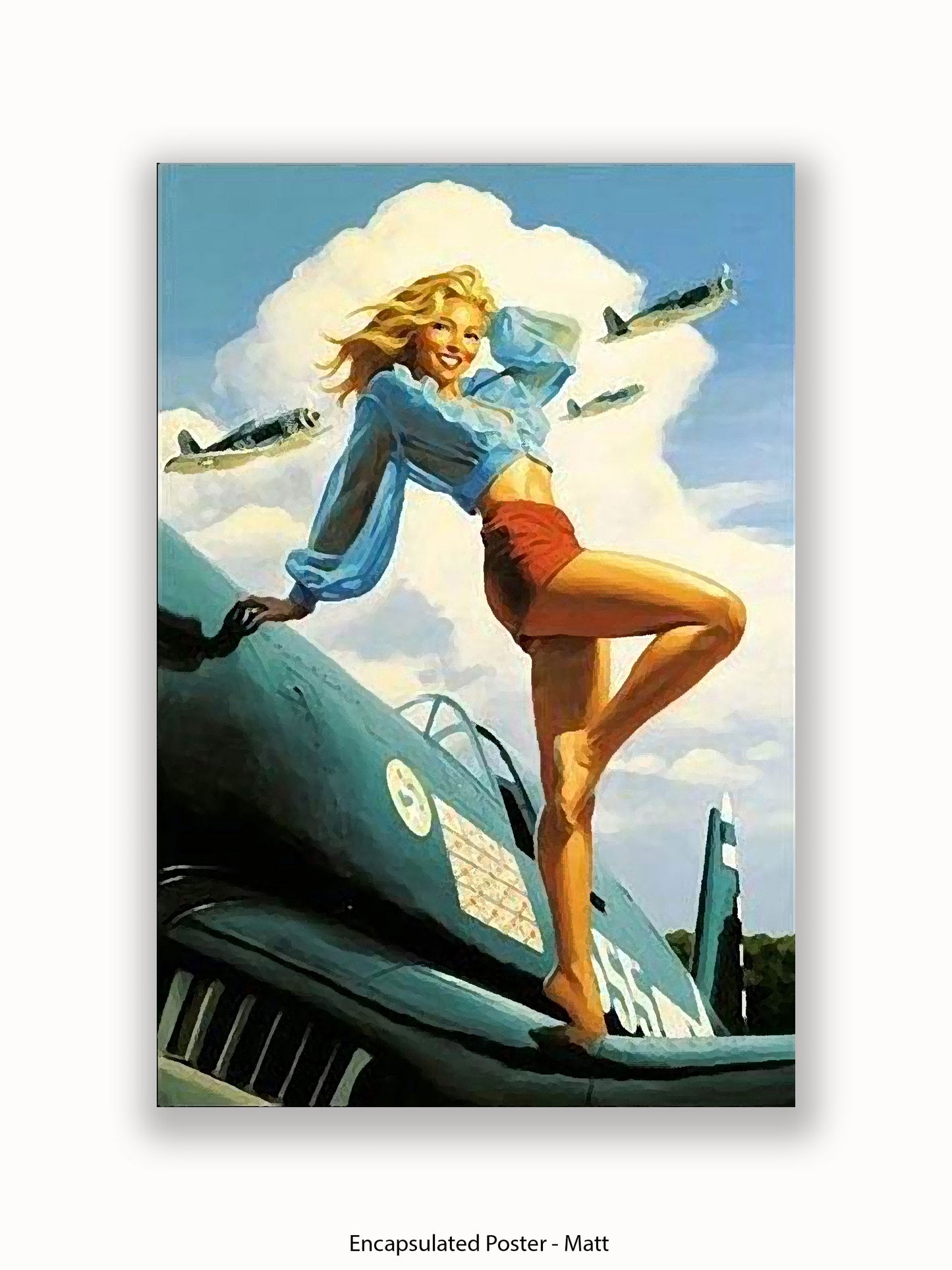 Hildebrandt Airplane Girl Poster