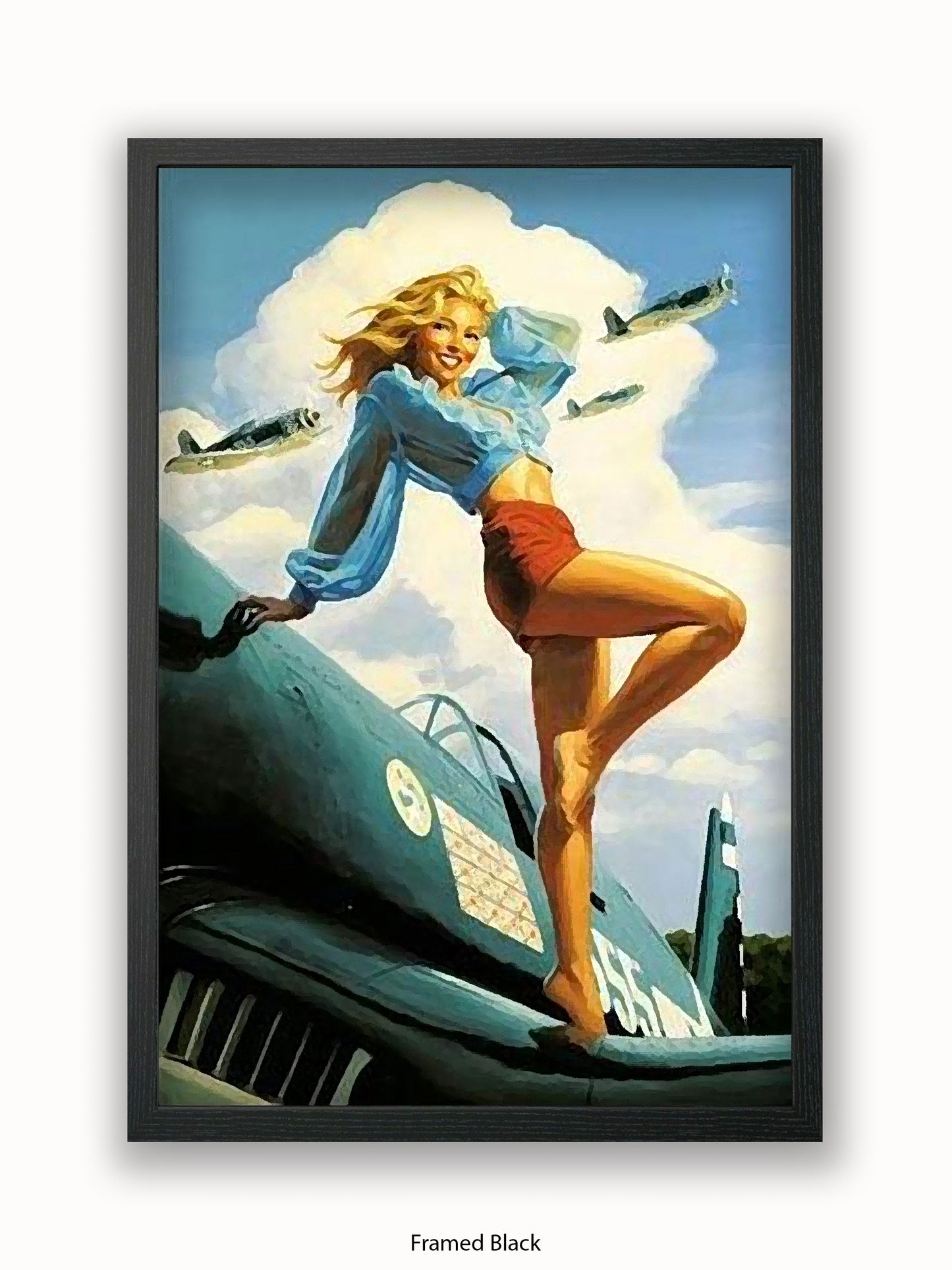 Hildebrandt Airplane Girl Poster