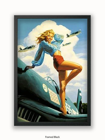 Hildebrandt Airplane Girl Poster
