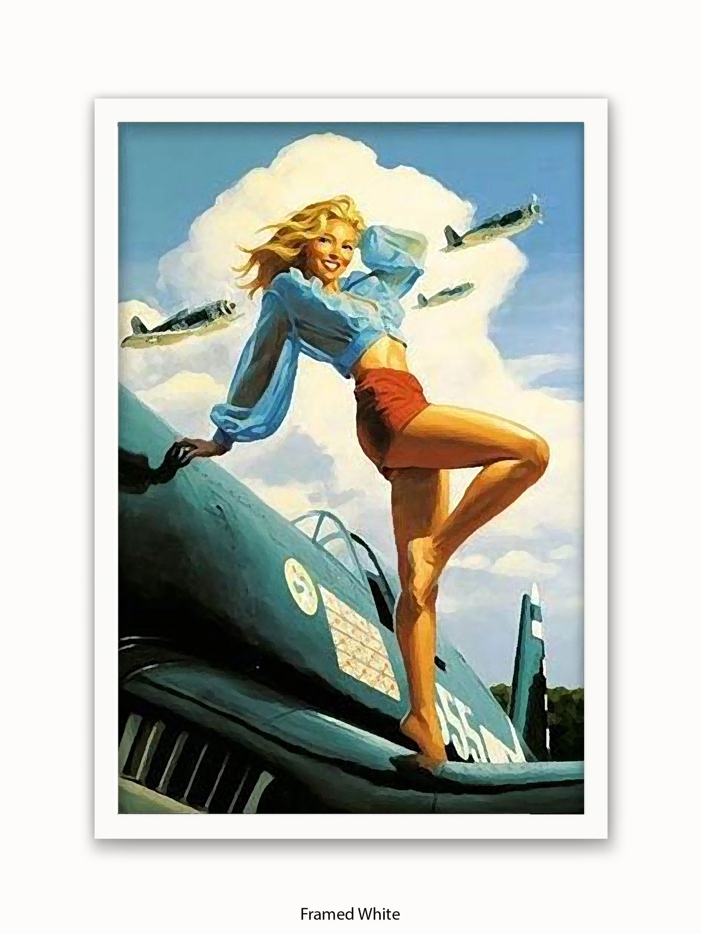 Hildebrandt Airplane Girl Poster
