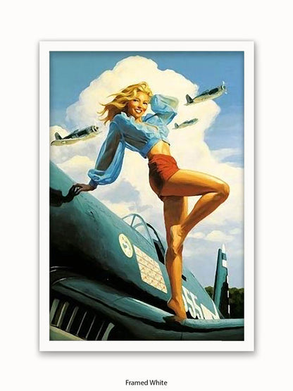 Hildebrandt Airplane Girl Poster