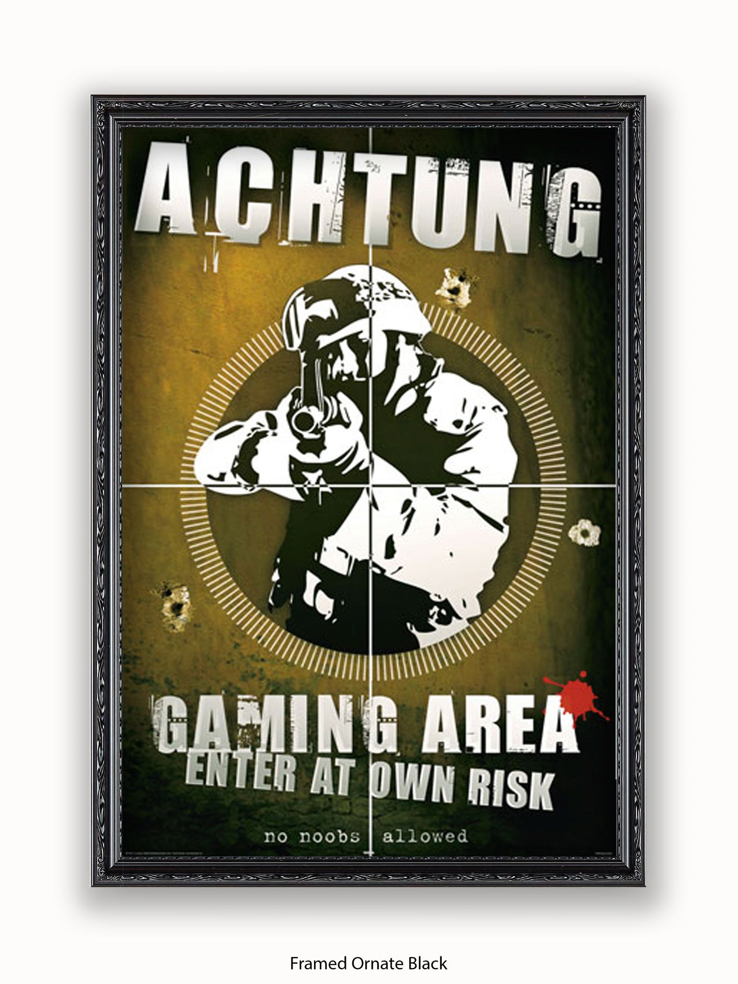 Achtung Gaming Area Poster