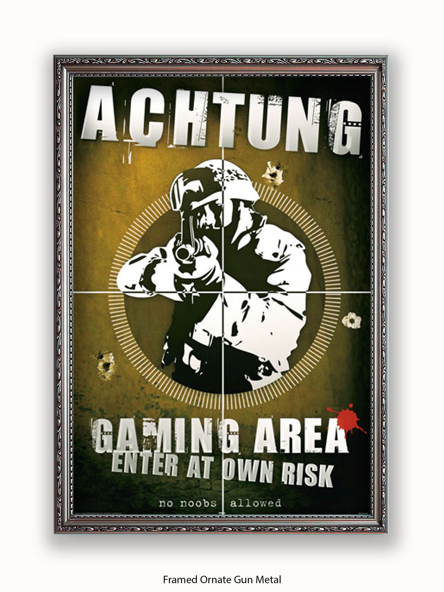 Achtung Gaming Area Poster