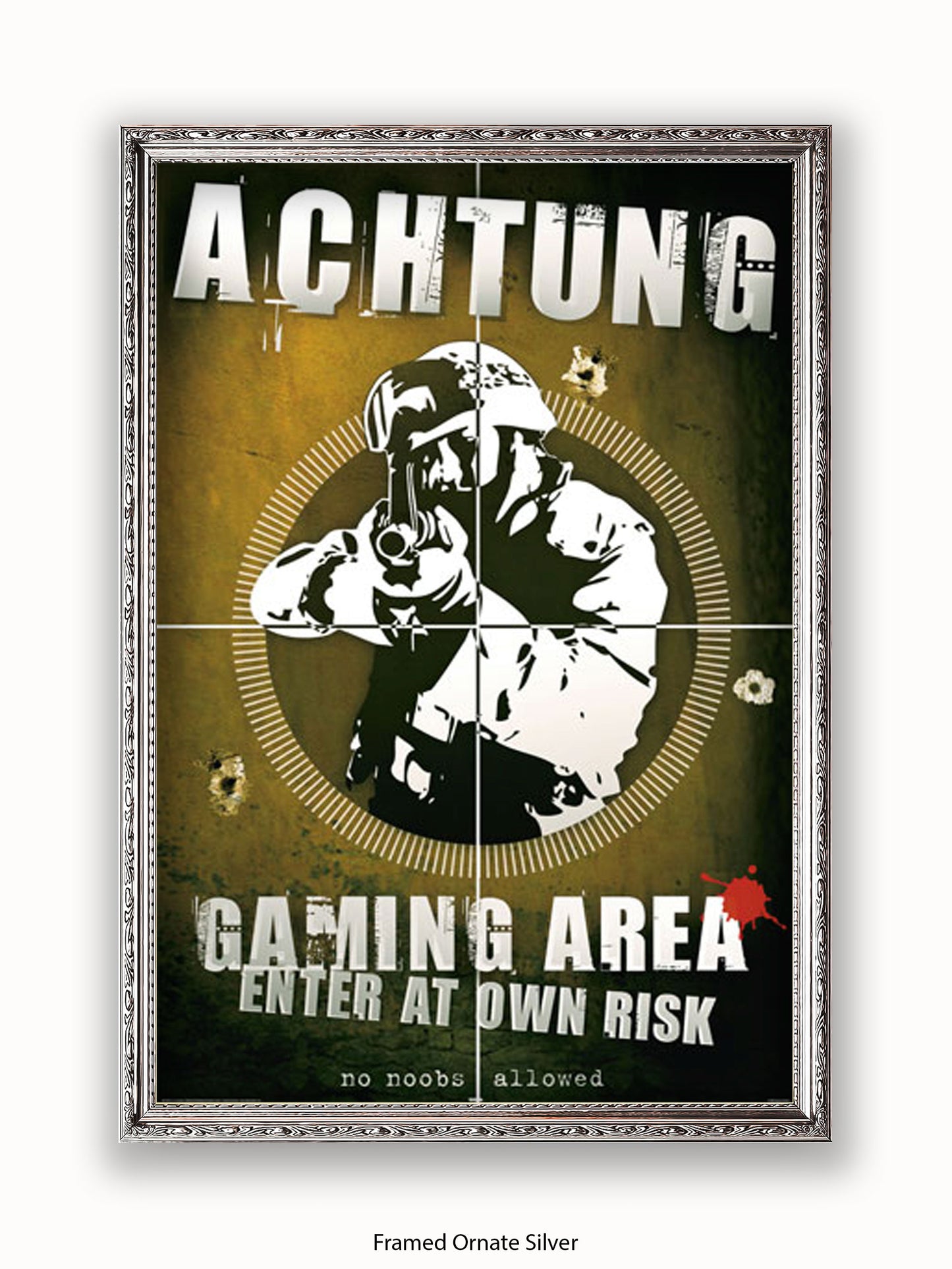 Achtung Gaming Area Poster