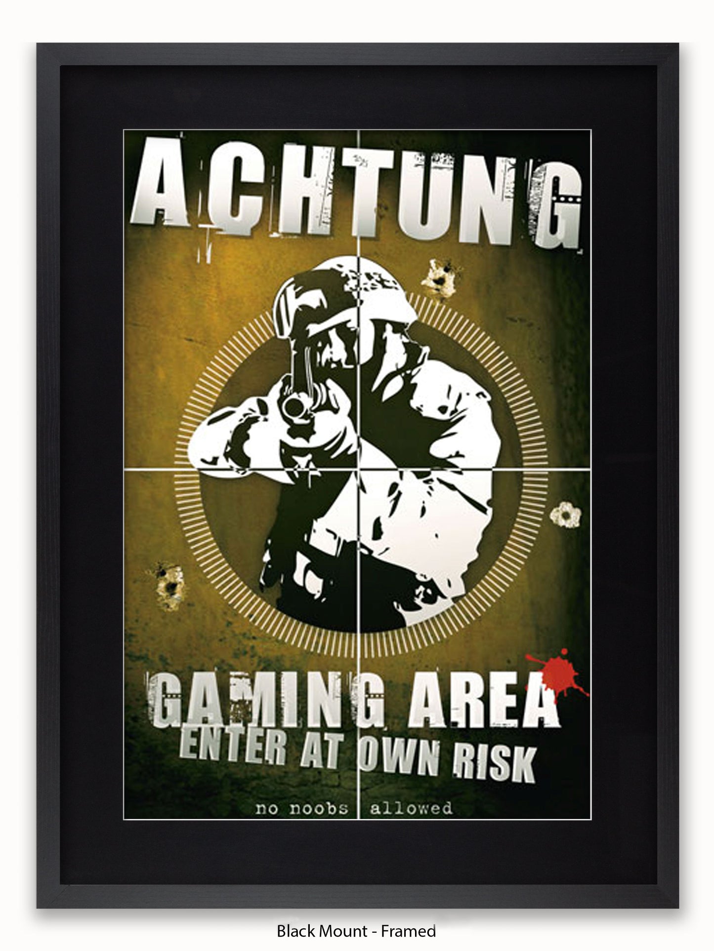 Achtung Gaming Area Poster