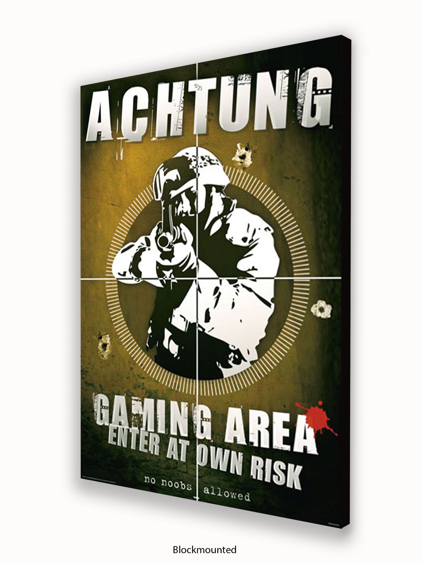 Achtung Gaming Area Poster