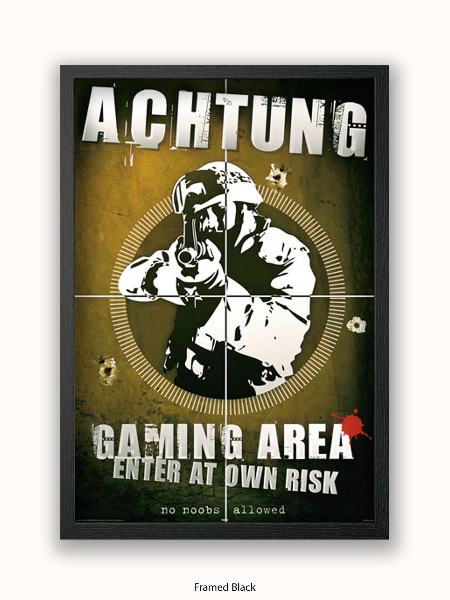 Achtung Gaming Area Poster