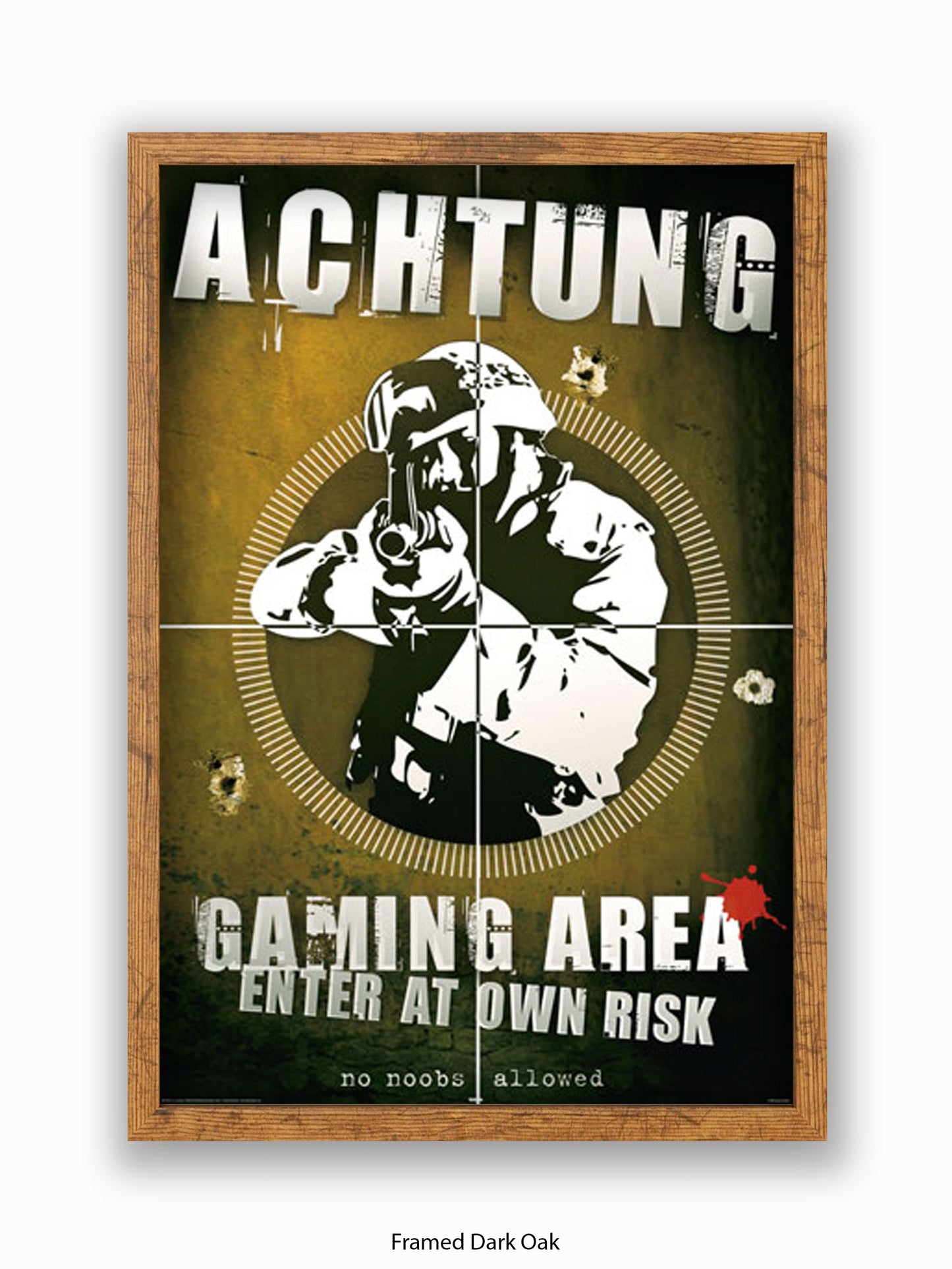 Achtung Gaming Area Poster