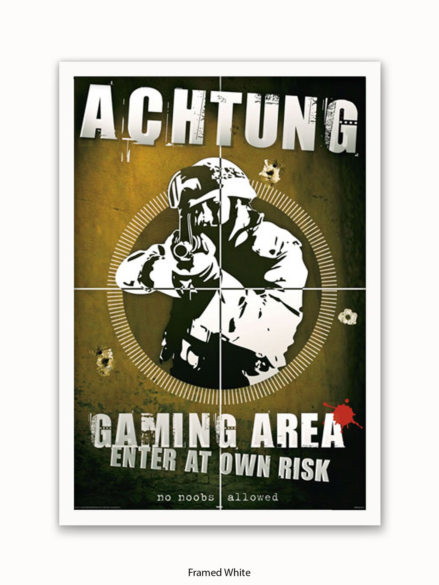 Achtung Gaming Area Poster