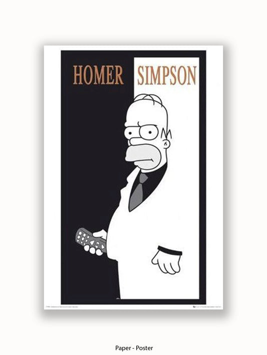 Simpsons  Homer  Scarface Poster