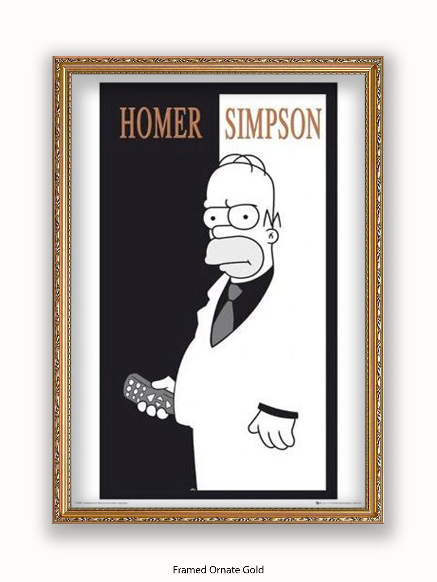 Simpsons  Homer  Scarface Poster