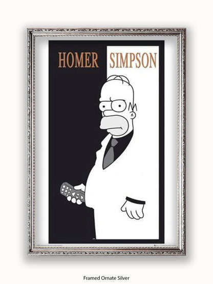 Simpsons  Homer  Scarface Poster