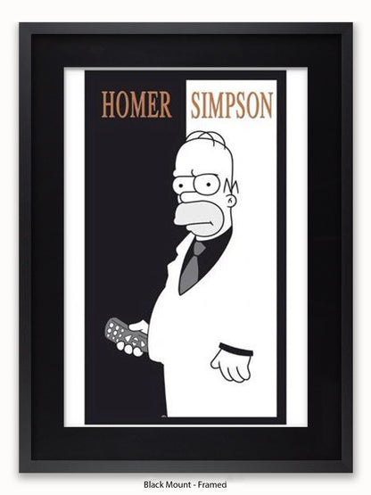Simpsons  Homer  Scarface Poster