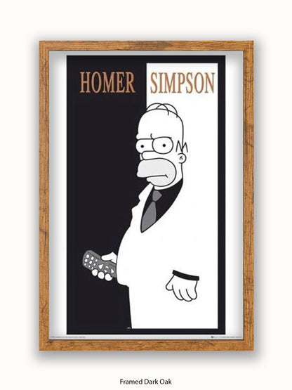 Simpsons  Homer  Scarface Poster