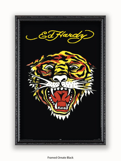 Ed  Hardy  Tiger  Black Poster