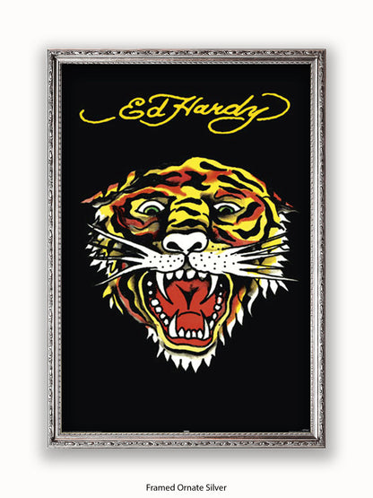 Ed  Hardy  Tiger  Black Poster