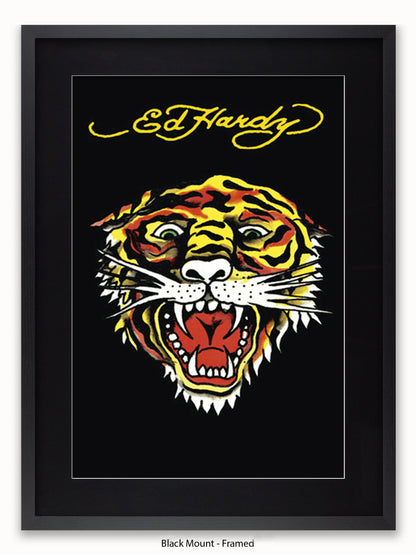 Ed  Hardy  Tiger  Black Poster