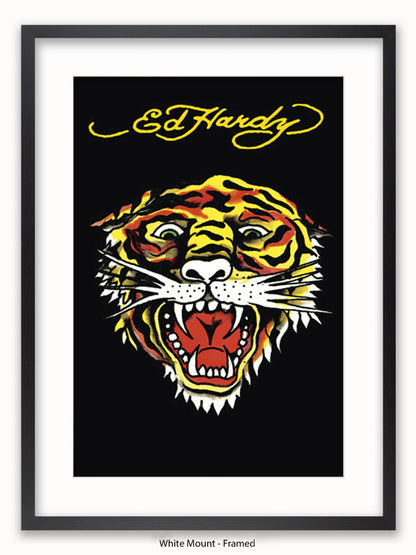 Ed  Hardy  Tiger  Black Poster
