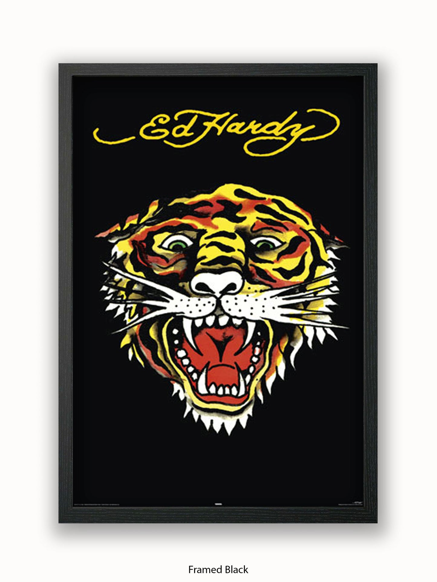 Ed  Hardy  Tiger  Black Poster