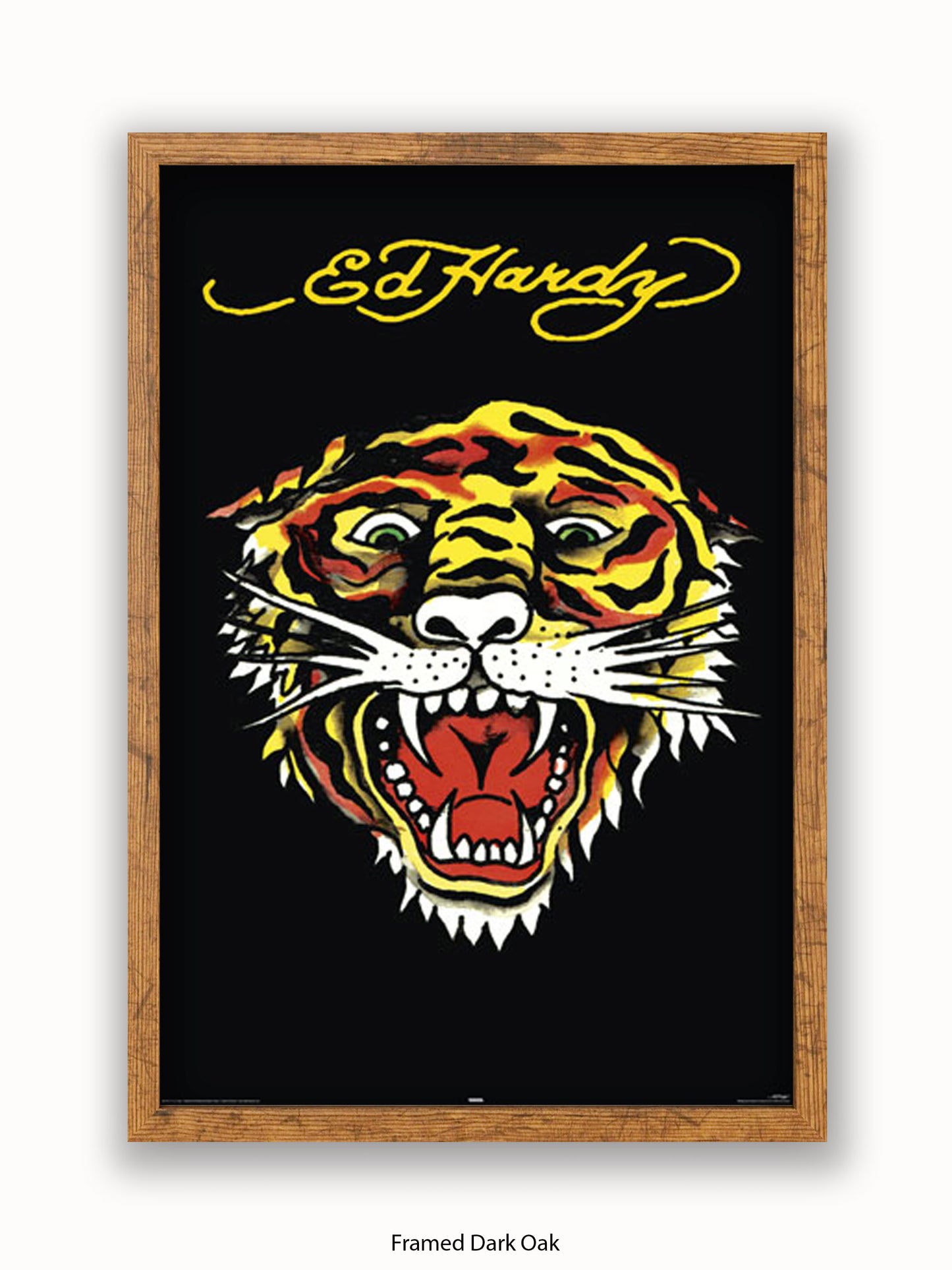 Ed  Hardy  Tiger  Black Poster