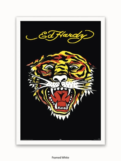 Ed  Hardy  Tiger  Black Poster