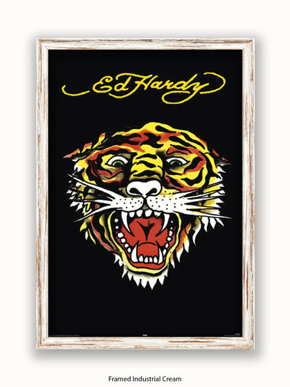 Ed  Hardy  Tiger  Black Poster