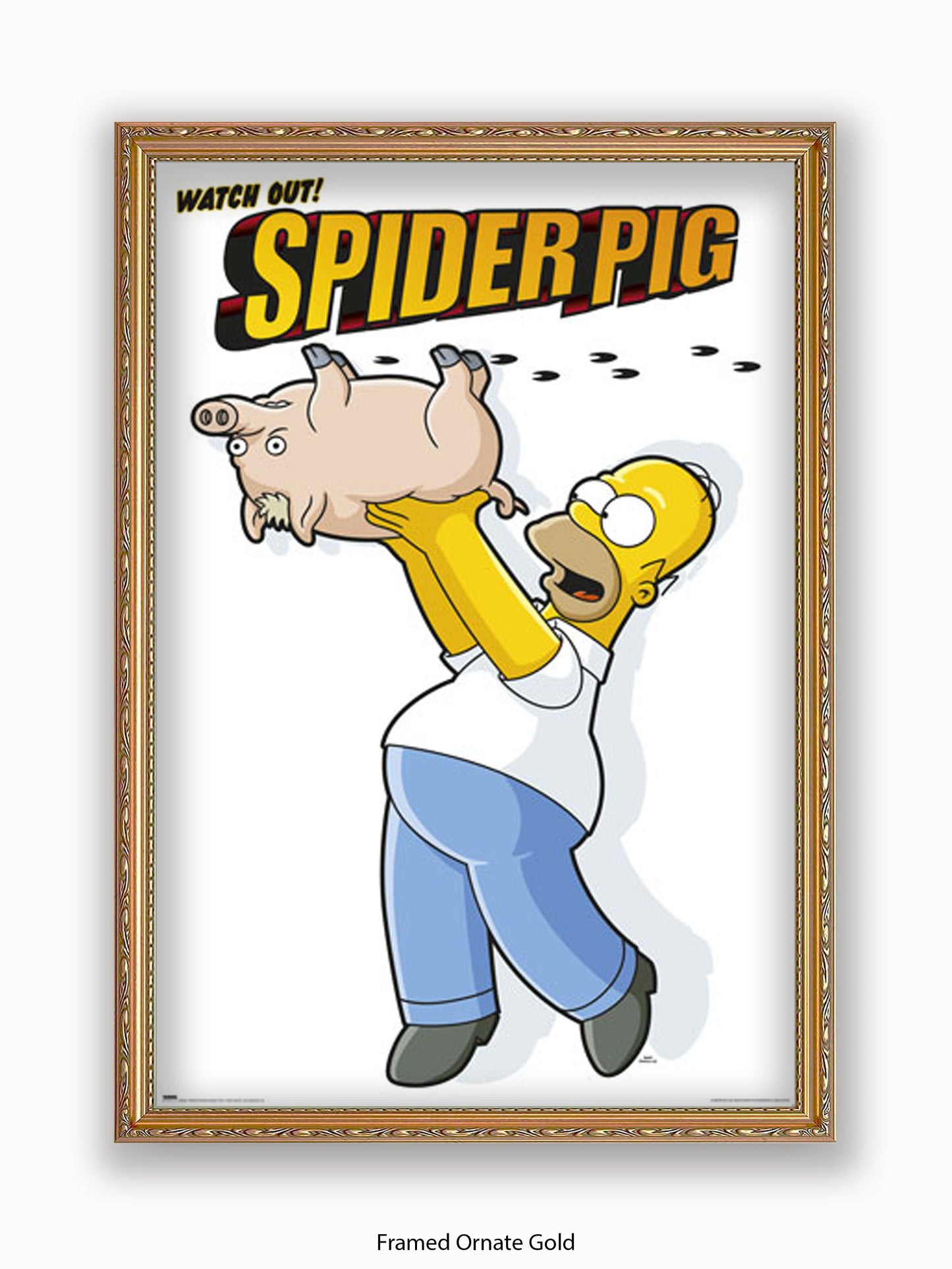 Simpsons  Homer  Spiderpig Poster