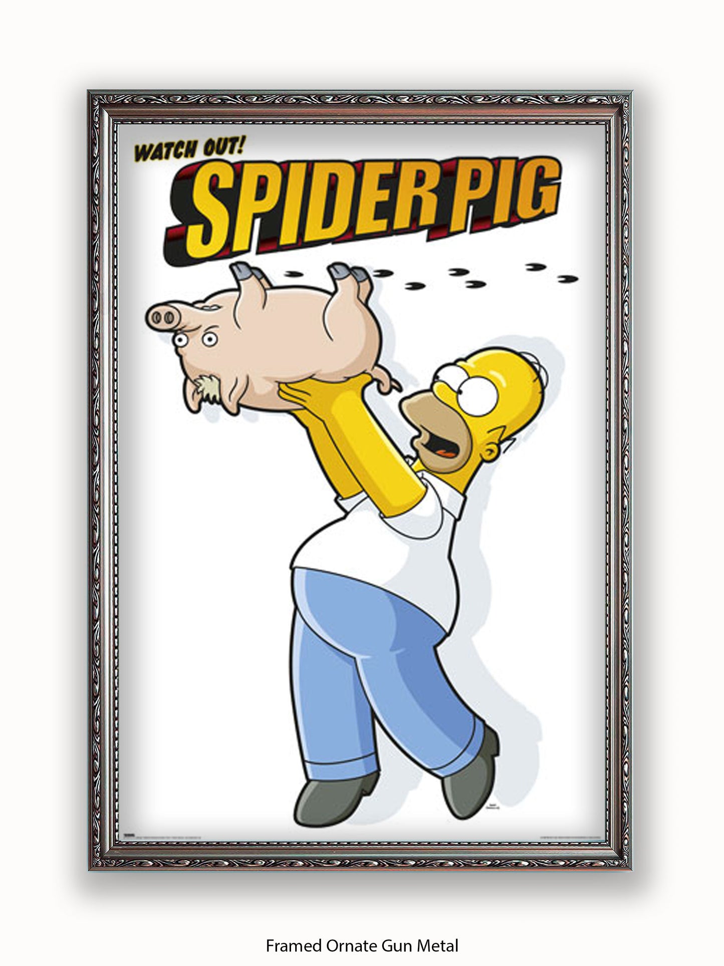 Simpsons  Homer  Spiderpig Poster