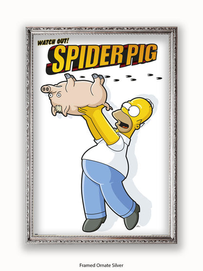 Simpsons  Homer  Spiderpig Poster