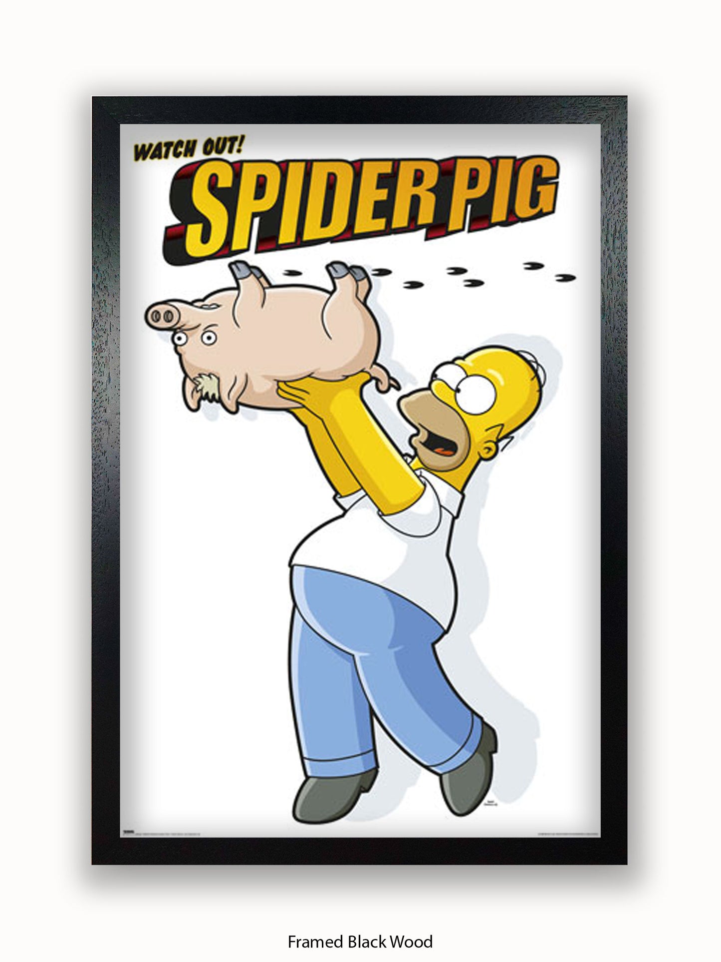 Simpsons  Homer  Spiderpig Poster