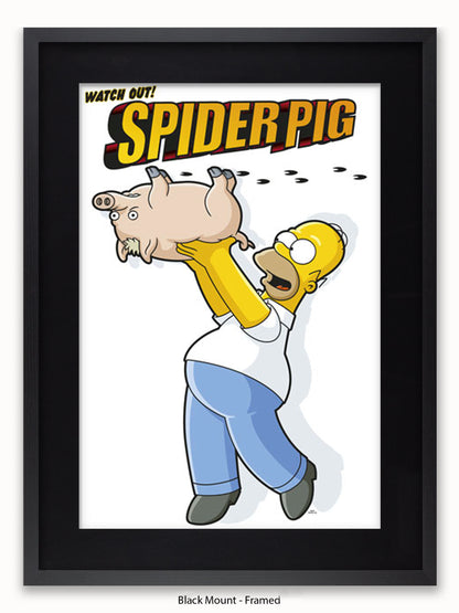 Simpsons  Homer  Spiderpig Poster