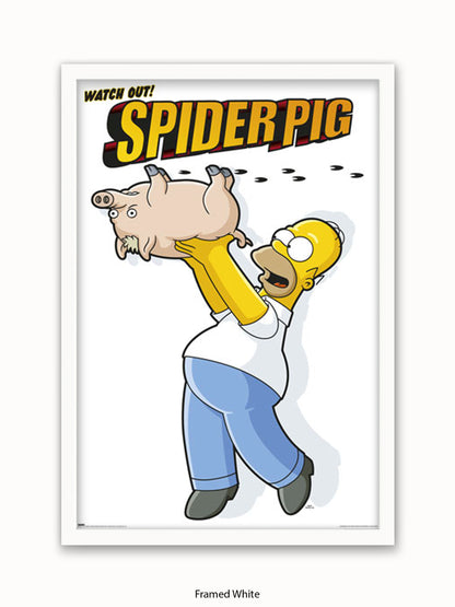Simpsons  Homer  Spiderpig Poster