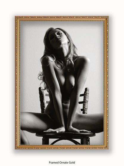 Sexy Girl Chair Poster