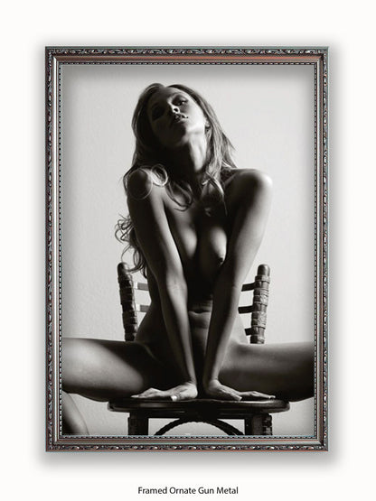 Sexy Girl Chair Poster