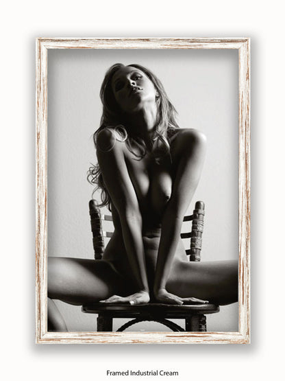 Sexy Girl Chair Poster