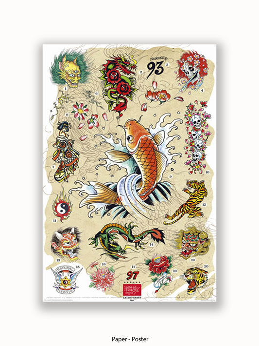 Ed  Hardy  Japanese  Chart Poster