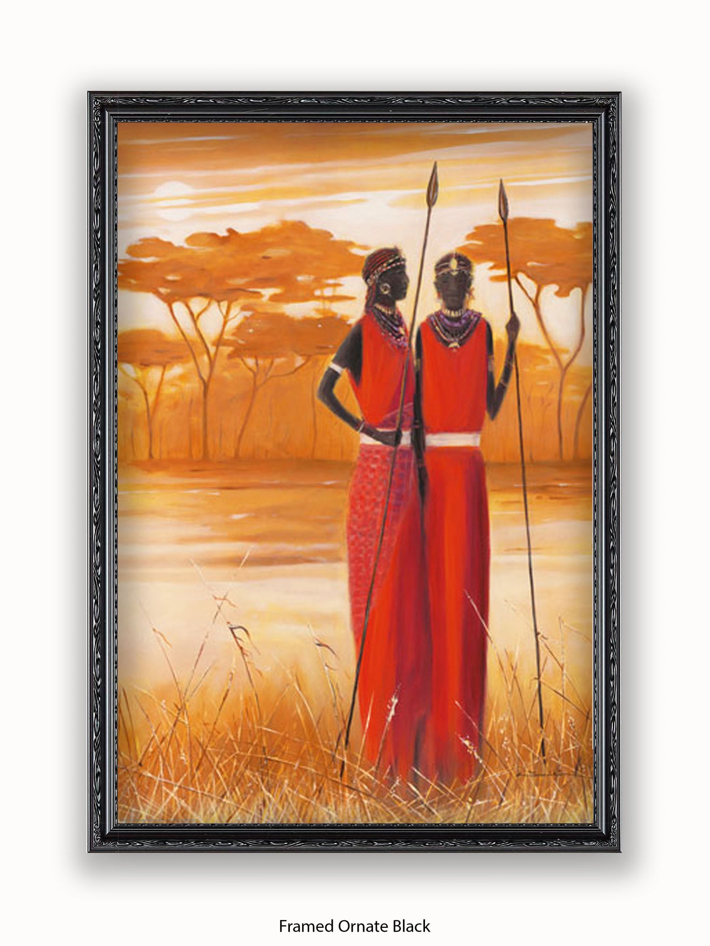 African Masai Warriors Poster