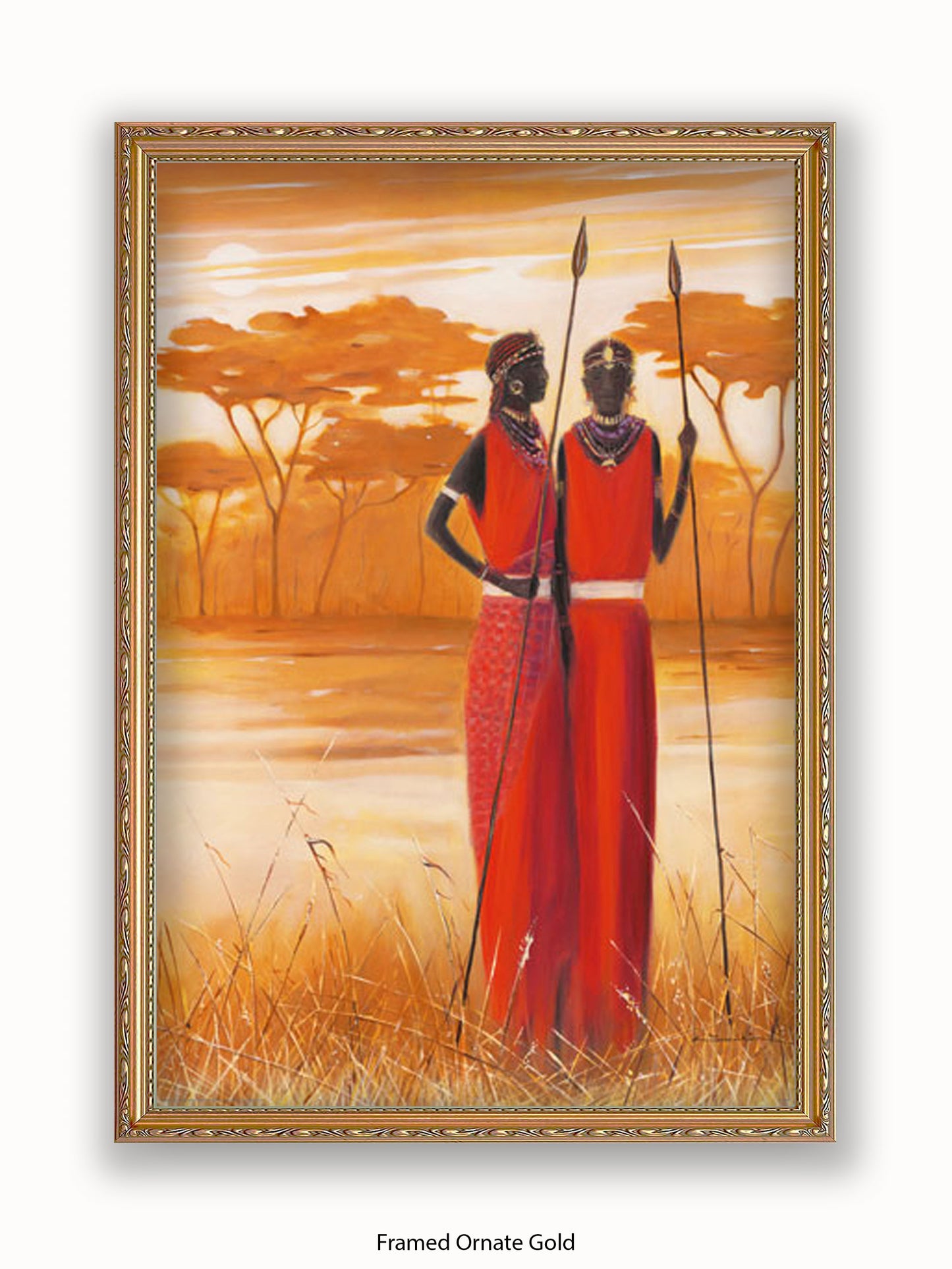 African Masai Warriors Poster