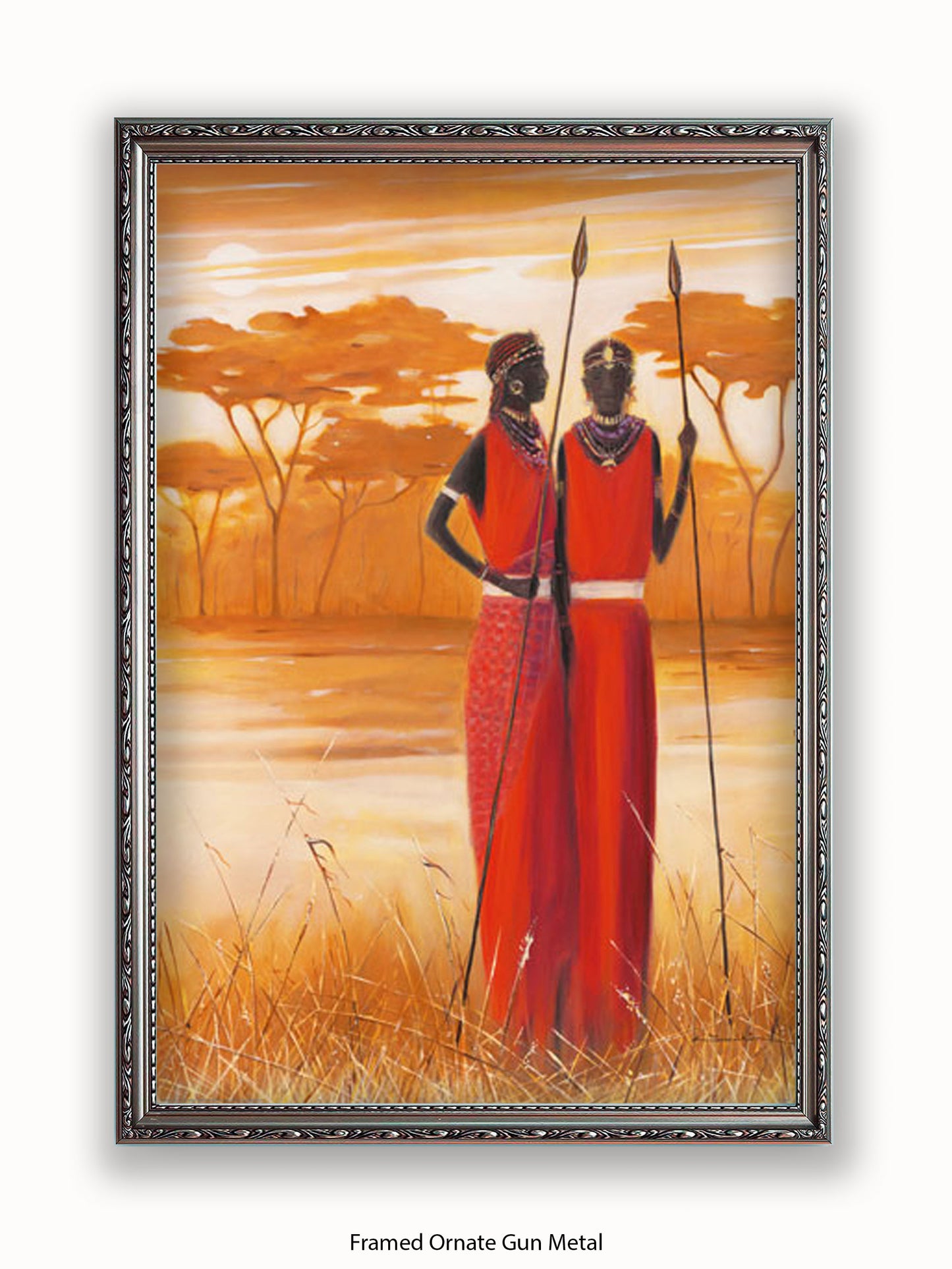 African Masai Warriors Poster