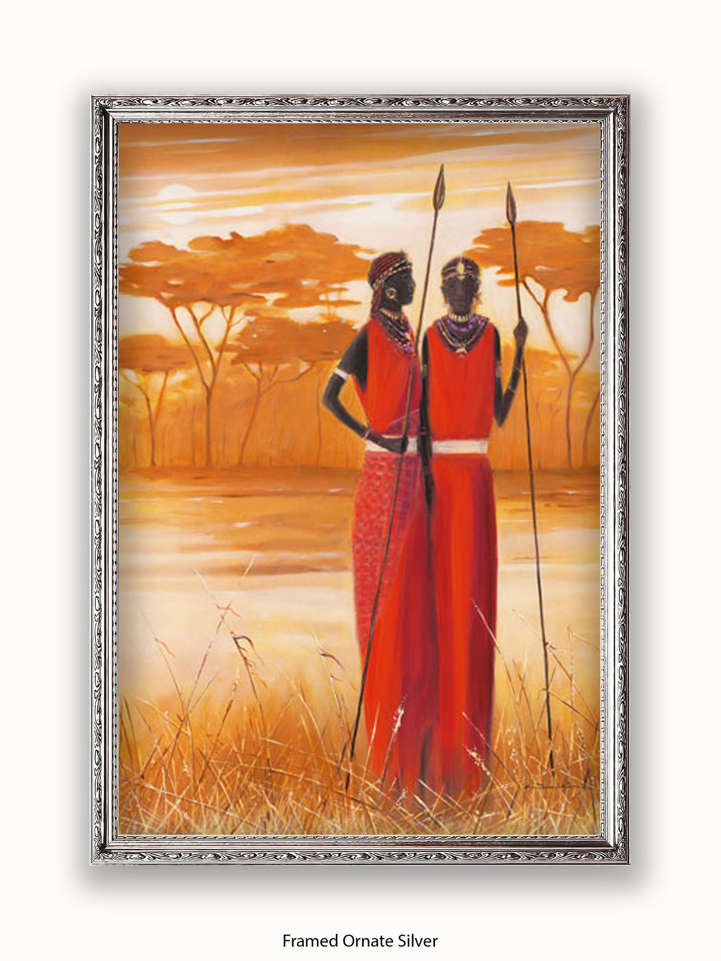 African Masai Warriors Poster