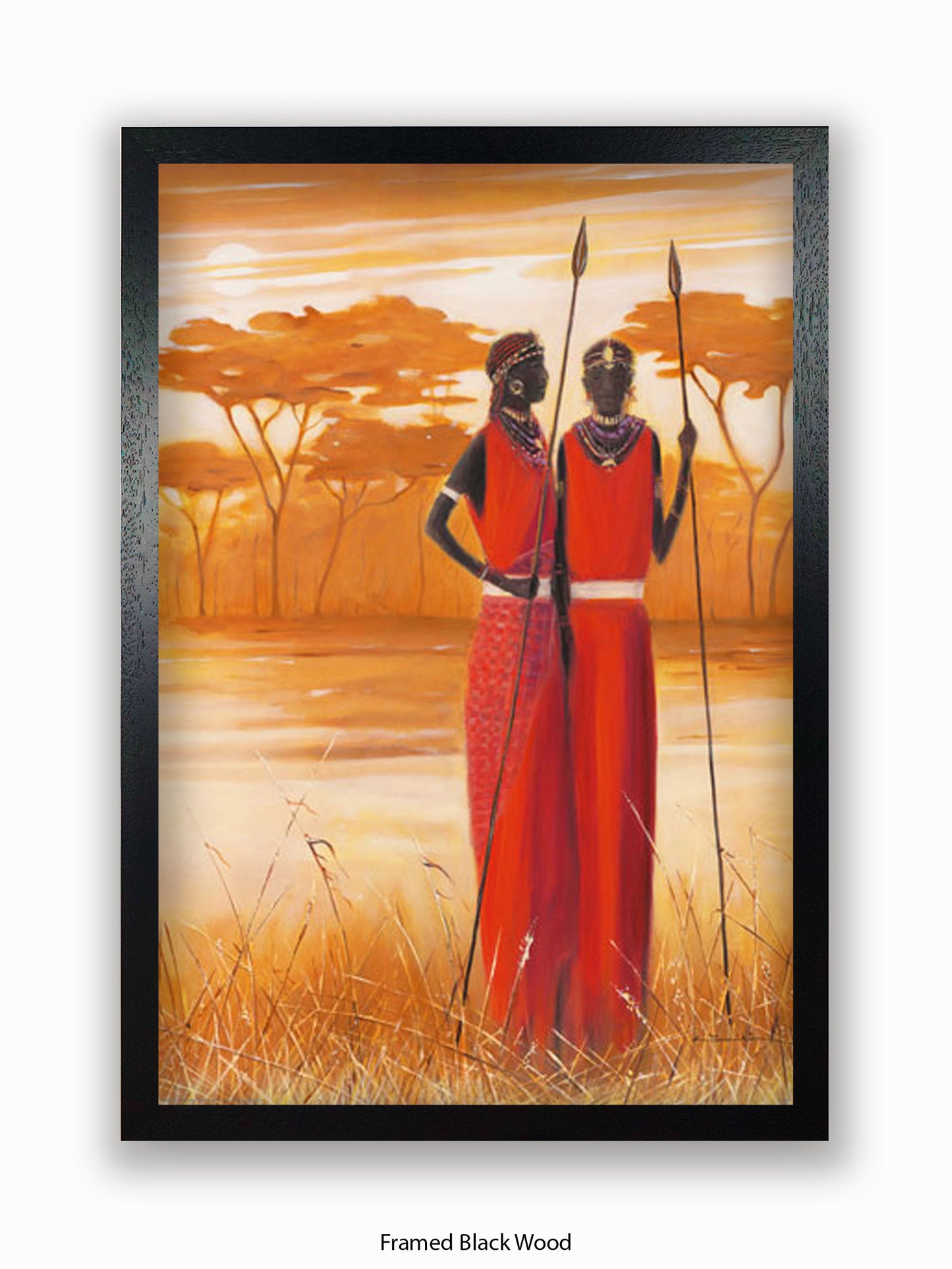 African Masai Warriors Poster
