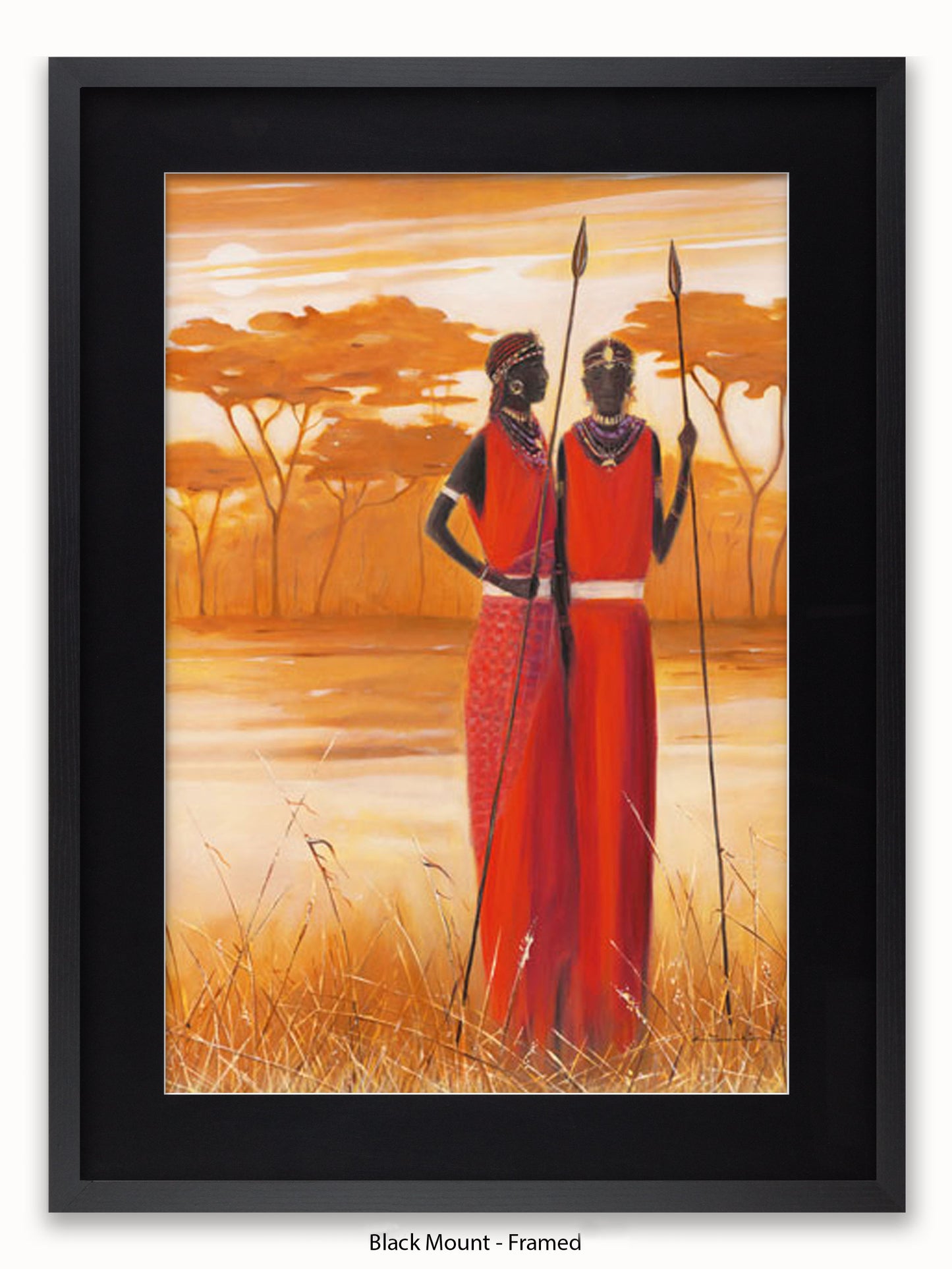 African Masai Warriors Poster