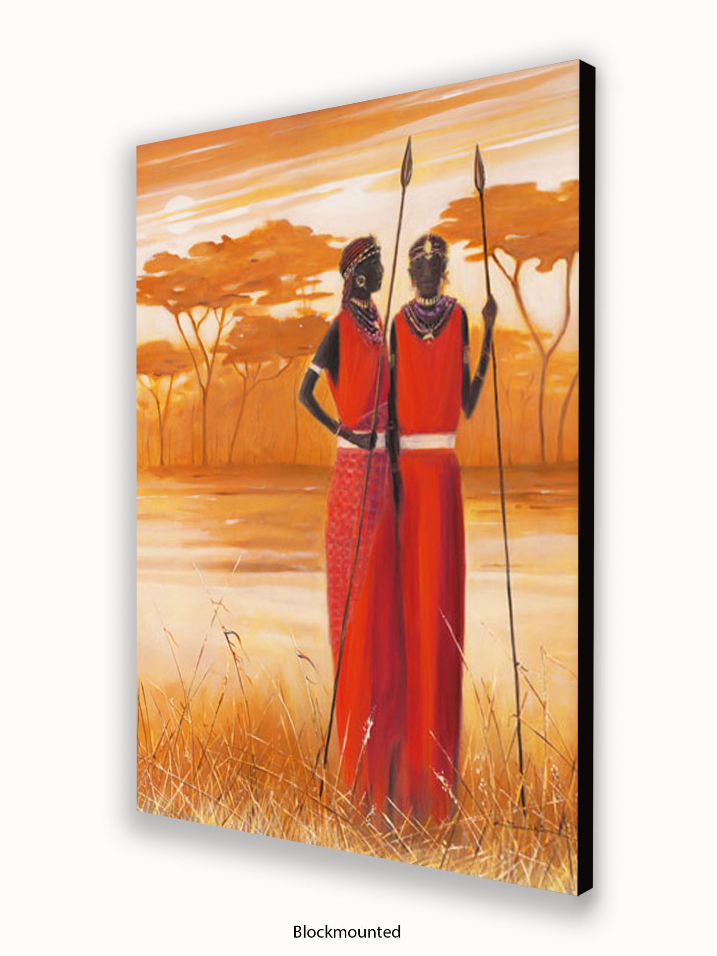 African Masai Warriors Poster