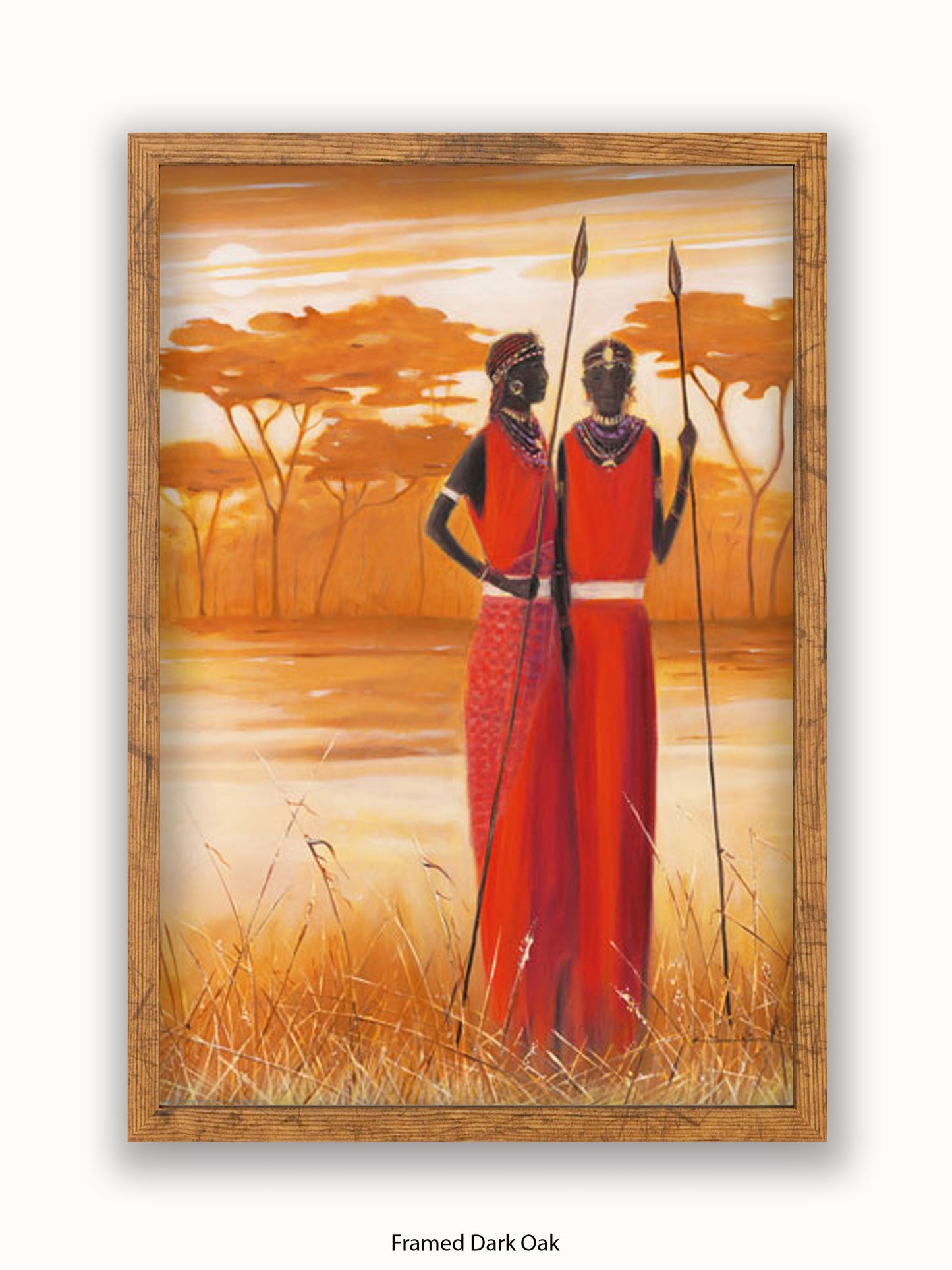 African Masai Warriors Poster