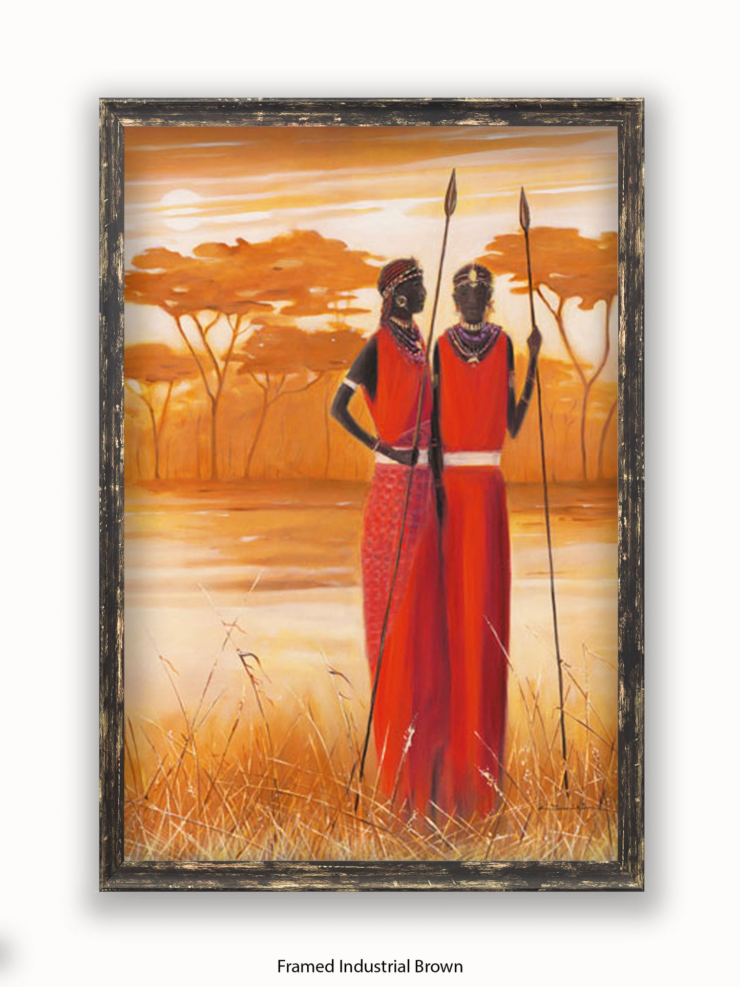 African Masai Warriors Poster
